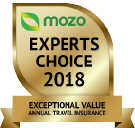 MOZO's Experts Choice 2018 - Exceptional Value Annual Travel Insurance