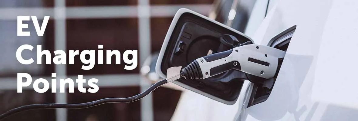 Website banner with the words 'EV Charging Points'