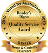 Reader's Digest Quality Service Awards - Home & Contents Insurance Gold Winner
