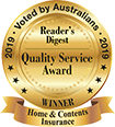 Reader's Digest - Quality Service Award 2019 - Winner