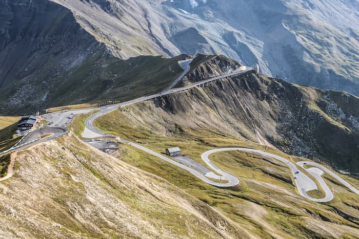 Grossglockner road winds through the Austrian Alps.