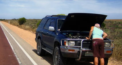 Changing a car tyre