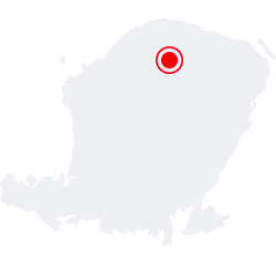 Map of Lombok showing location of earthquake