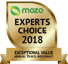 MOZO's Experts Choice 2018 - Exceptional Value Annual Travel Insurance MOZO's Experts Choice 2018 - Exceptional Value Annual Travel Insurance